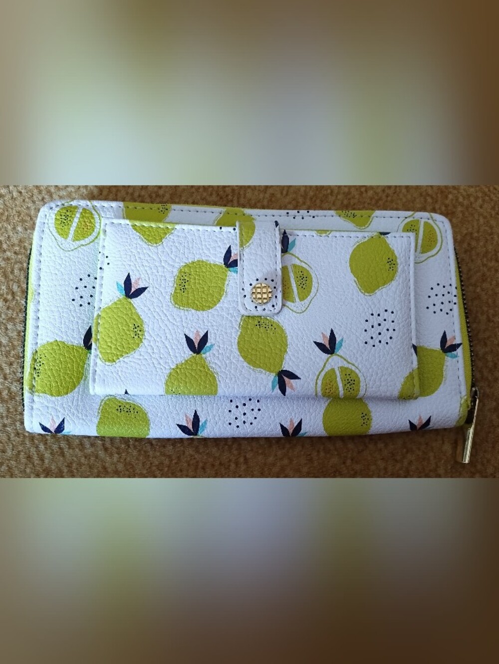 Cute Lemon Zip Around Wallet